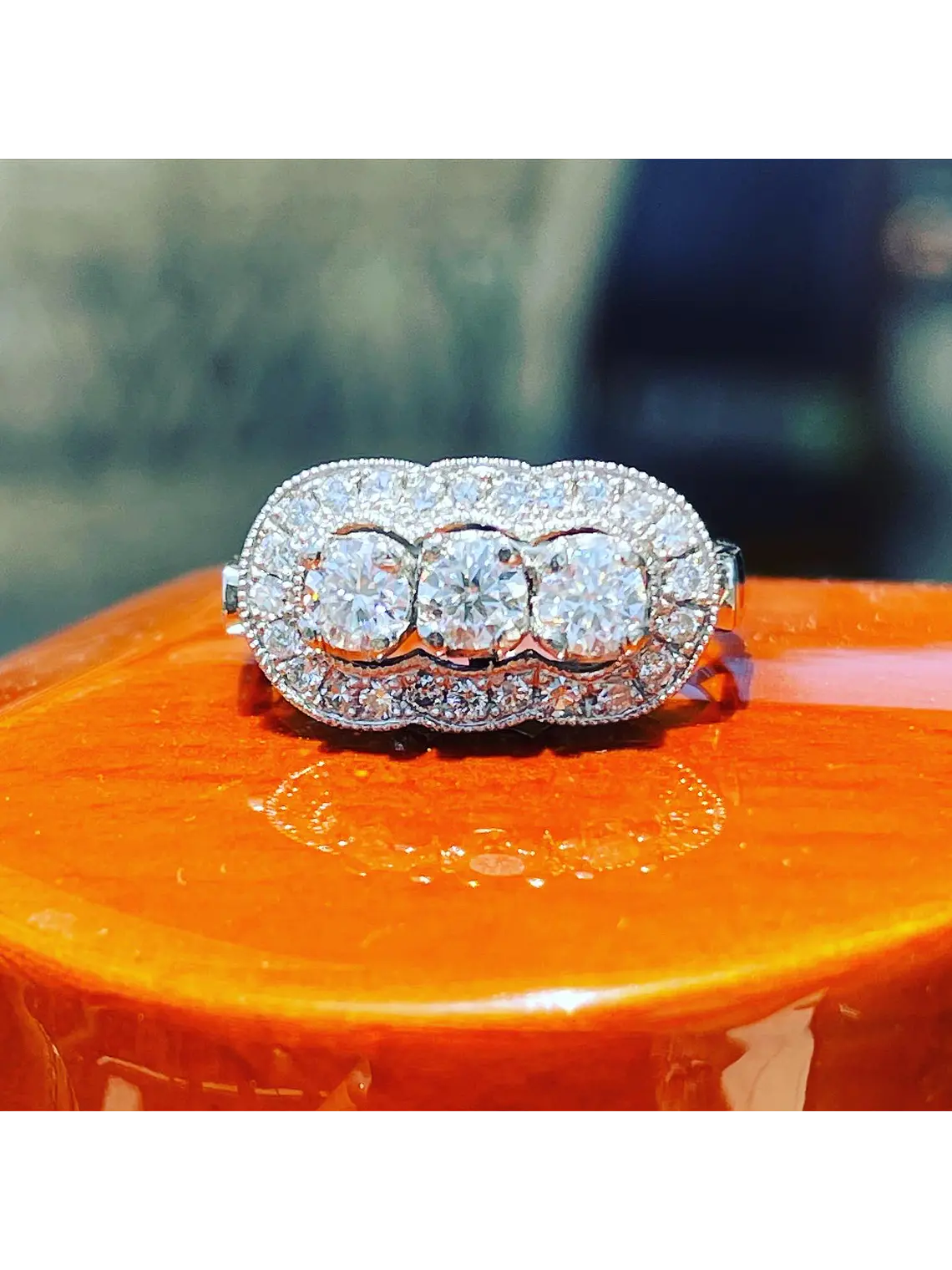 Anillo Vintage Redondo 105 Puntos inspirado en el Anillo de la Nona en Platino 3