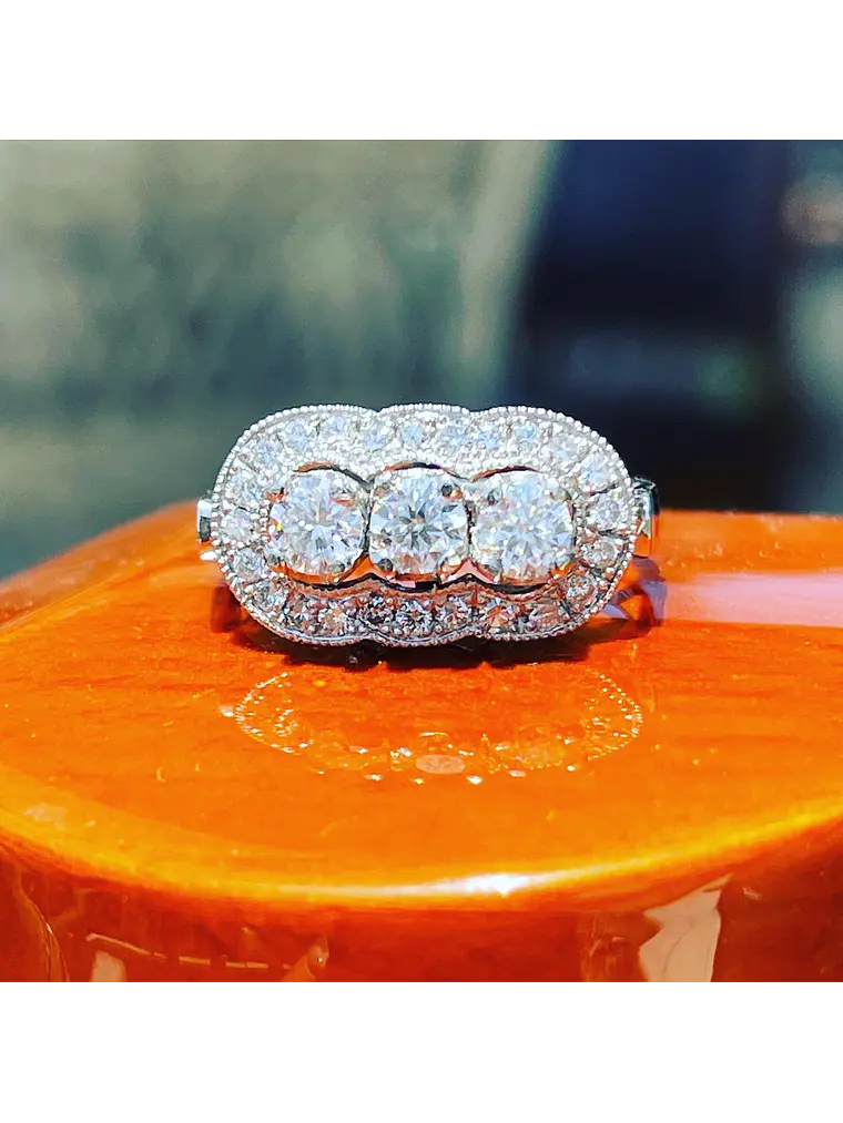 Anillo Vintage Redondo 105 Puntos inspirado en el Anillo de la Nona en Platino 3