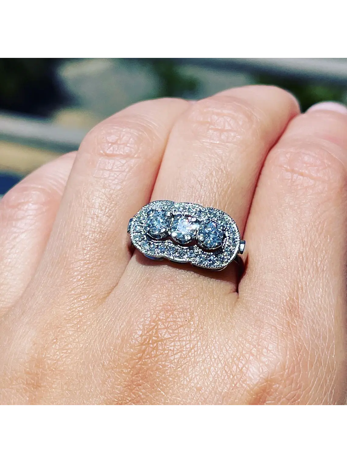 Anillo Vintage Redondo 105 Puntos inspirado en el Anillo de la Nona en Platino 4