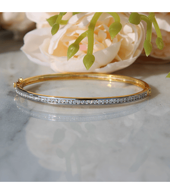 Maravillosa Esclava de Diamantes y Oro Amarillo 18K 