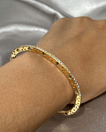 Bellísima Esclava de Diamantes y Oro Amarillo 18K talla 18 cm