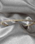 Bellísima Esclava de Diamantes y Oro Amarillo 18K talla 18 cm