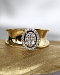Anillo Tipo Solitario de Diamantes en Oro Amarillo 18K