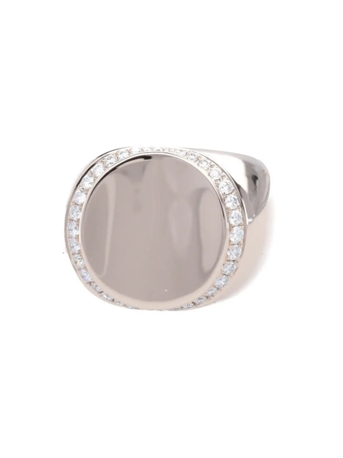 Maravilloso Anillo Ancho Moderno Redondo Brillantes en Oro Rosado 18K 1