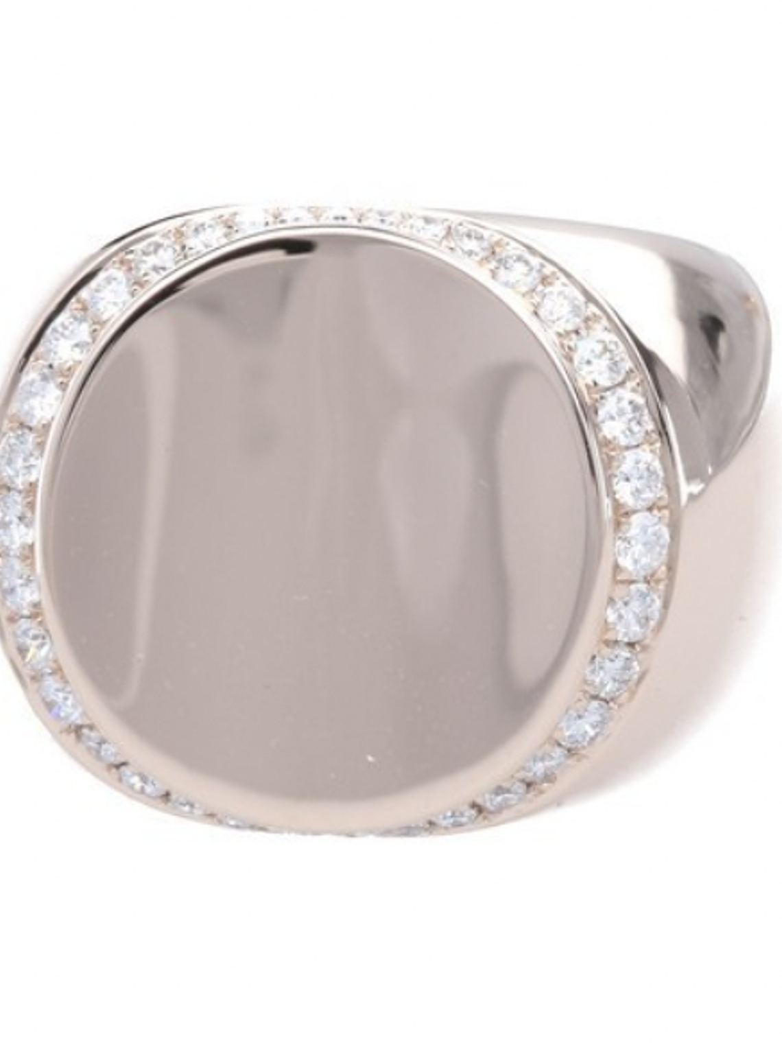 Maravilloso Anillo Ancho Moderno Redondo Brillantes en Oro Rosado 18K 1