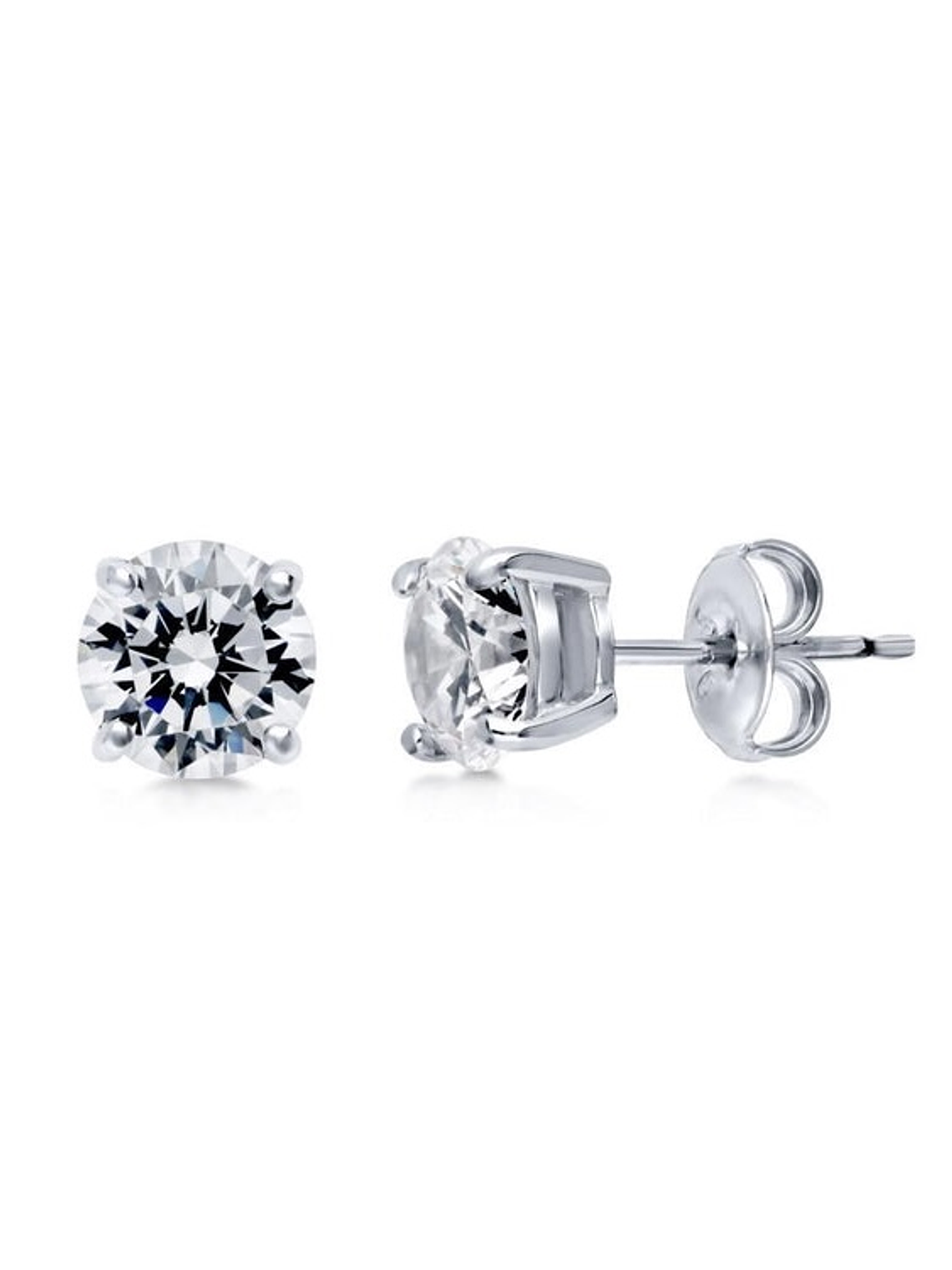 Aros Punto de Luz Diamantes 1 Ct 100 puntos en Oro Blanco 18K 1