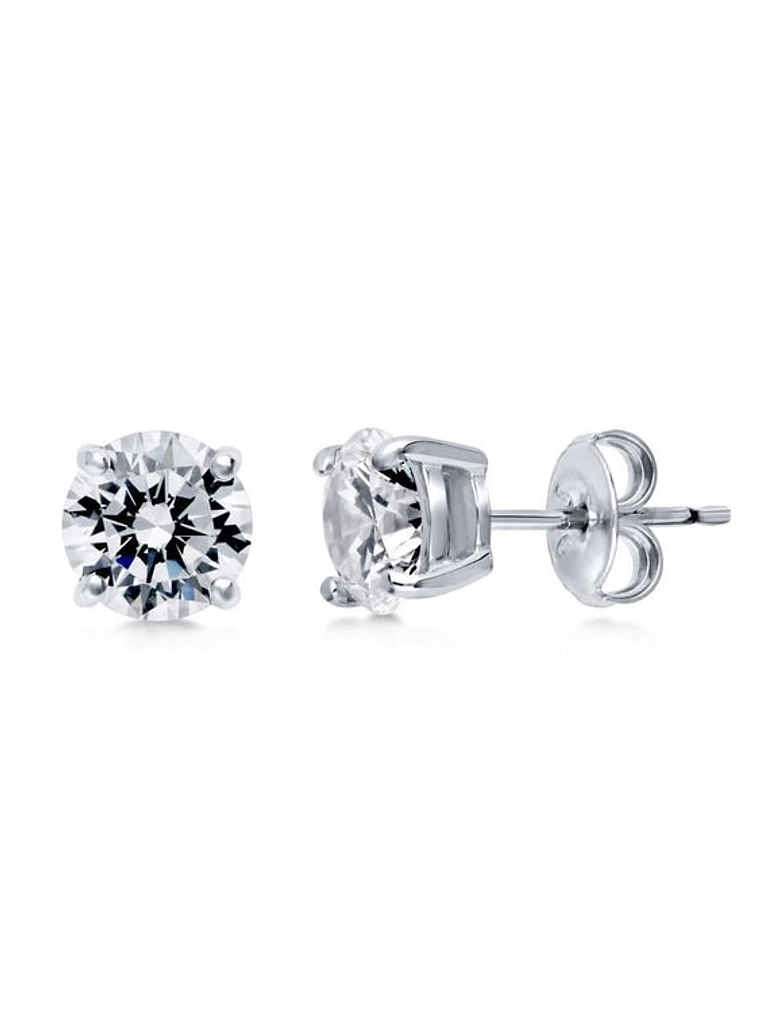 Aros Punto de Luz Diamantes 1 Ct 100 puntos en Oro Blanco 18K 1