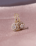 Preciosos Aros Diamantes en Oro Amarillo 18K