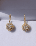 Preciosos Aros Diamantes en Oro Amarillo 18K