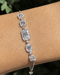 Maravillosa Pulsera Diamantes en Oro Blanco 18K