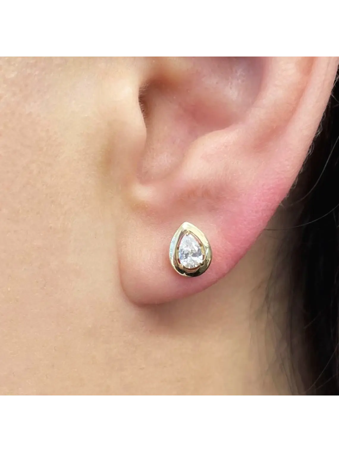 Exclusivos Aros Diamantes Corte Gota Oro Amarillo 18K 1