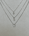 Exclusivos Collar Diamantes Corte Gota Oro Blanco 18K