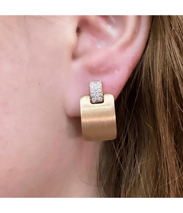 Maravillosos y Elegantes Aros Diamantes en Rose Gold 18K