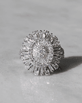 Espectacular Maxi Anillo Diamantes Baguette en Oro Blanco 18K