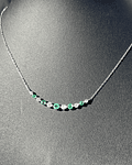 Collar Esmeraldas y Diamantes en Oro Blanco 18K