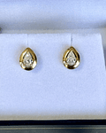Exclusivos Aros Diamantes Corte Gota Oro Amarillo 18K