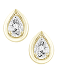Exclusivos Aros Diamantes Corte Gota Oro Amarillo 18K