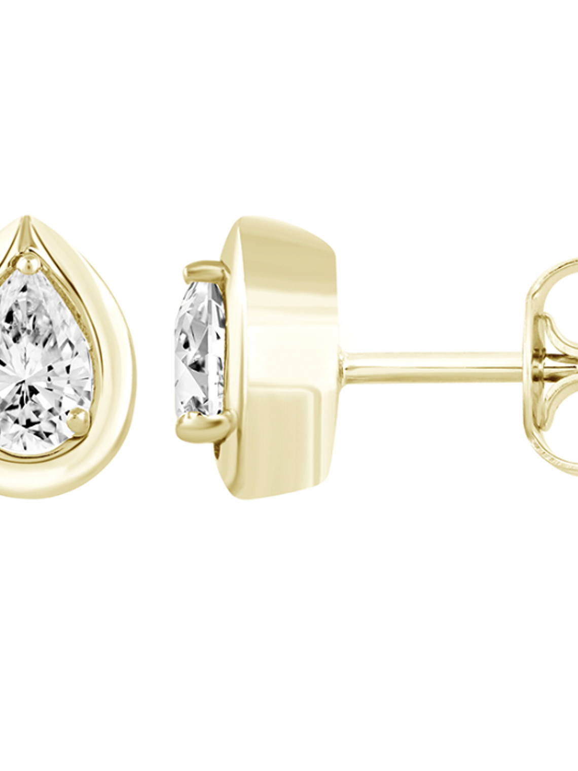 Exclusivos Aros Diamantes Corte Gota Oro Amarillo 18K 6