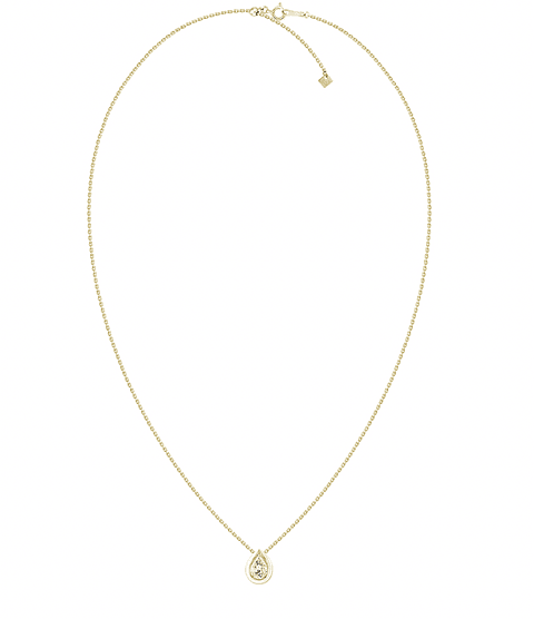 Collar Diamante corte Pera o Gota en Oro Amarillo 18K