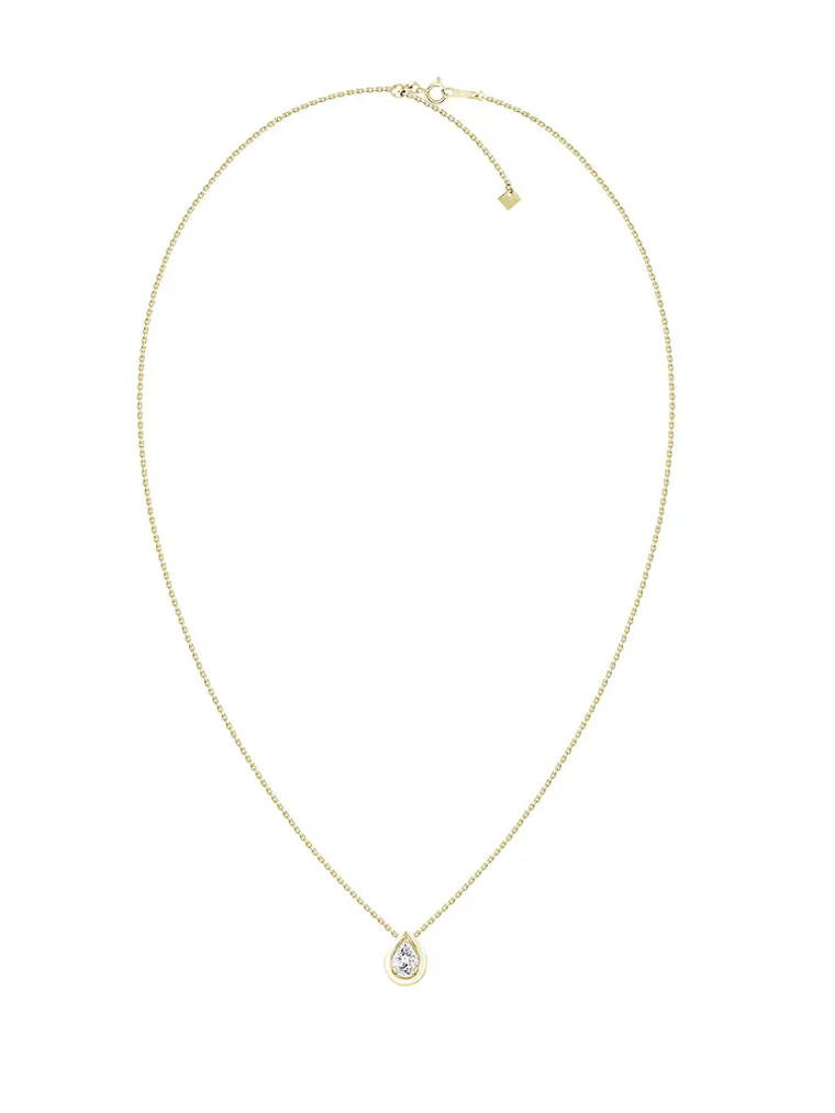 Collar Diamante corte Pera o Gota en Oro Amarillo 18K 2