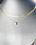 Collar Diamante corte Pera o Gota en Oro Amarillo 18K