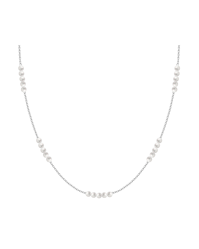 Collar de Perlas Cultivadas Oro Blanco 18K