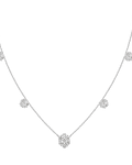 Collar de Diamantes Colgantes 100 Puntos Oro Blanco 18K