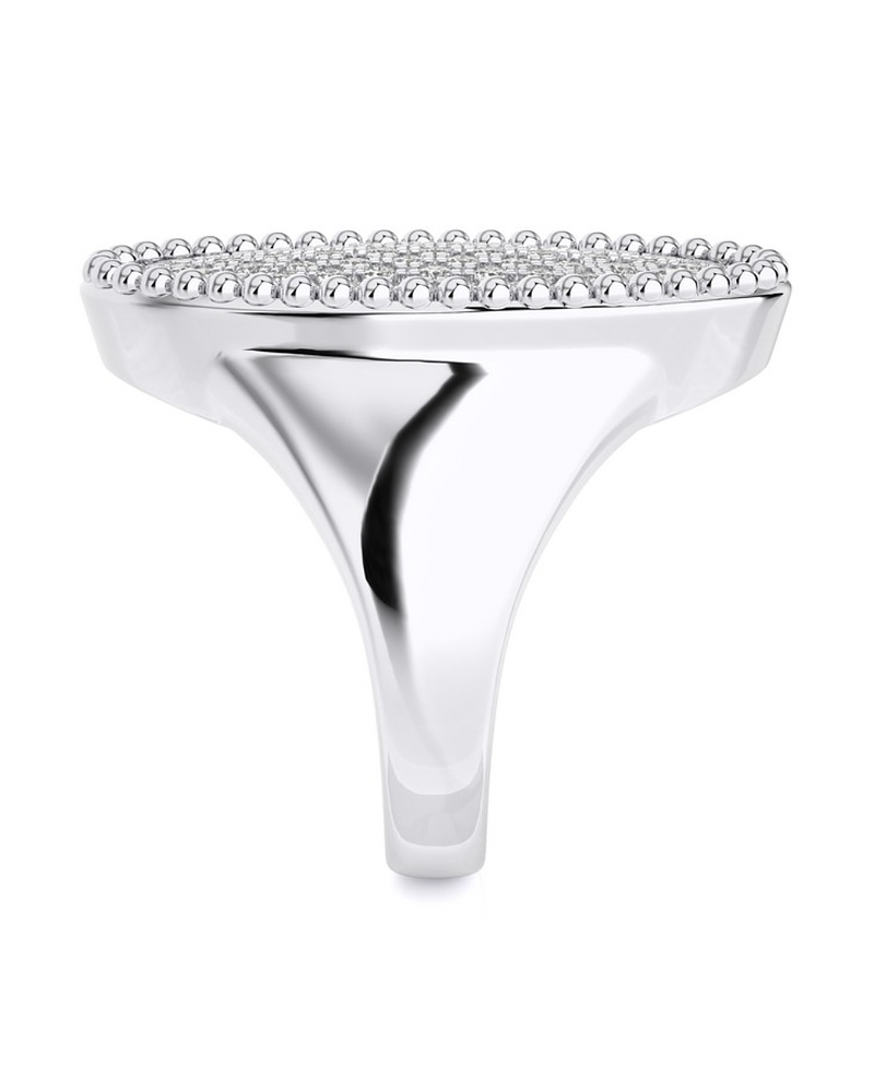 Espectacular Maxi Anillo Diamantes en Oro Blanco 18K