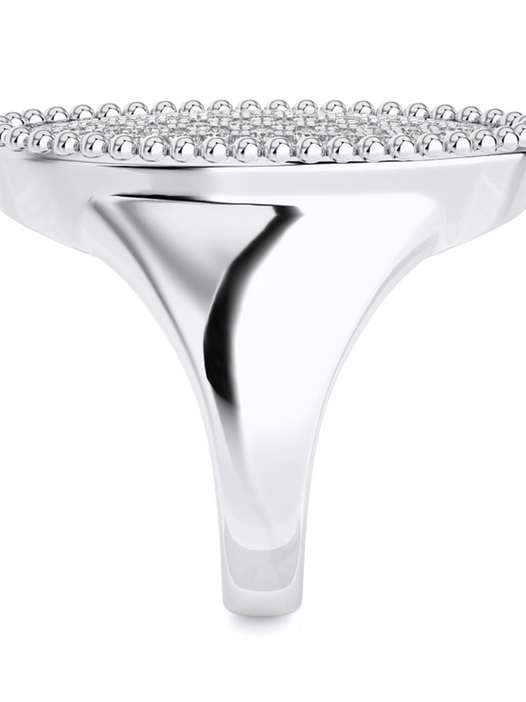 Espectacular Maxi Anillo Diamantes en Oro Blanco 18K 3