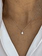Collar Punto de Luz Diamante Corte Gota Pera Oro Blanco 18K - Miniatura 3