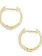 Aros Argollas Triple Diamantes Oro Amarillo 18K - Miniatura 2