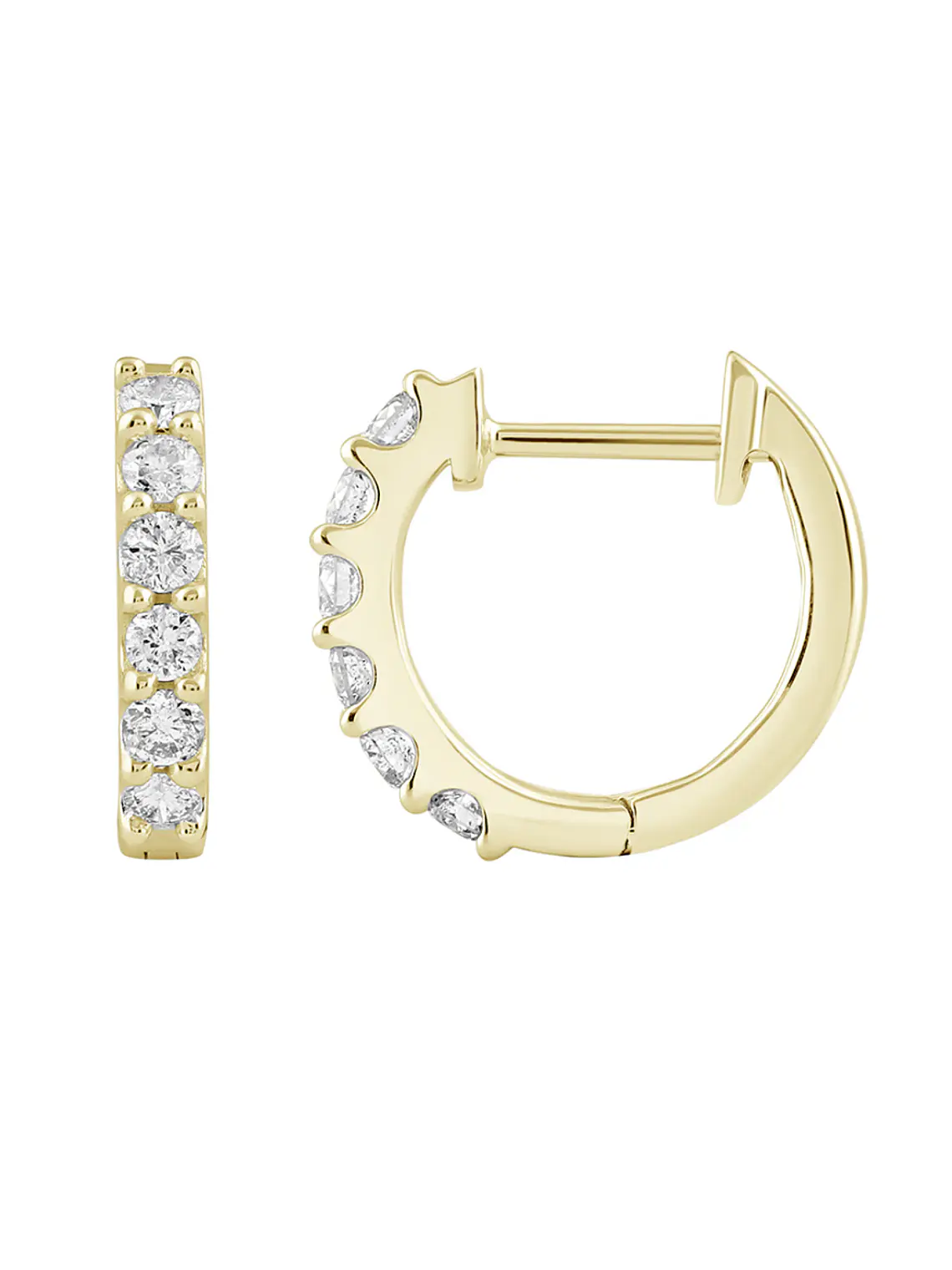 Aros Argollas Diamantes Oro Amarillo 18K 1