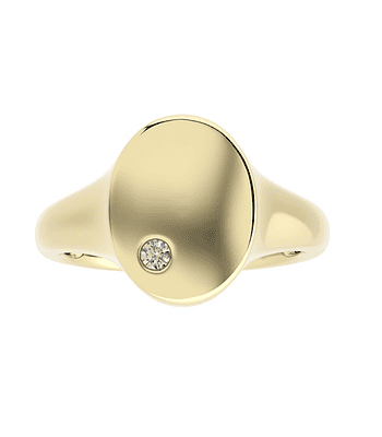 Anillo Minimalista Elegante Brillante en Oro Amarillo 18K