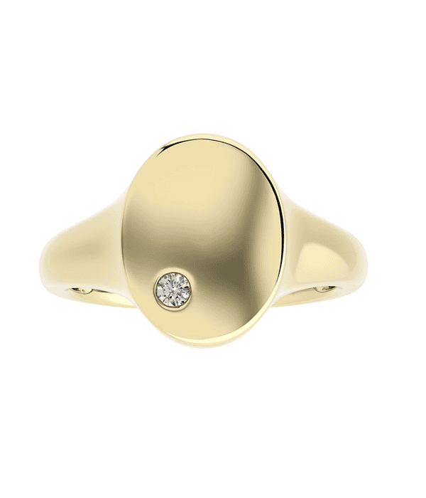 Anillo Minimalista Elegante Brillante en Oro Amarillo 18K