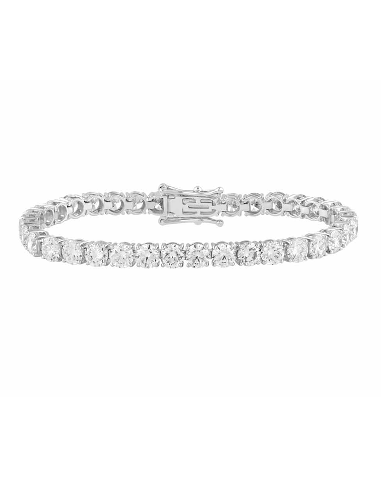 Maravillosa Pulsera Tennis Diamantes en Oro Blanco 18K