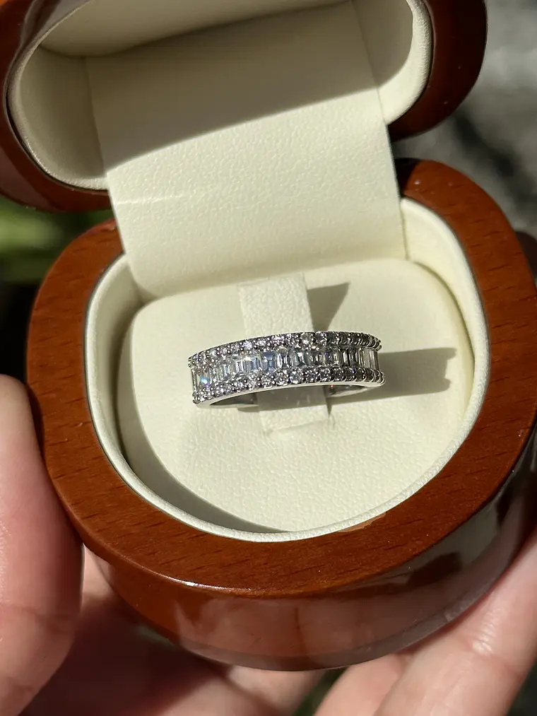 Anillo Cintillo Diamantes Baguette 1.4 Ct Oro Blanco 18k 5