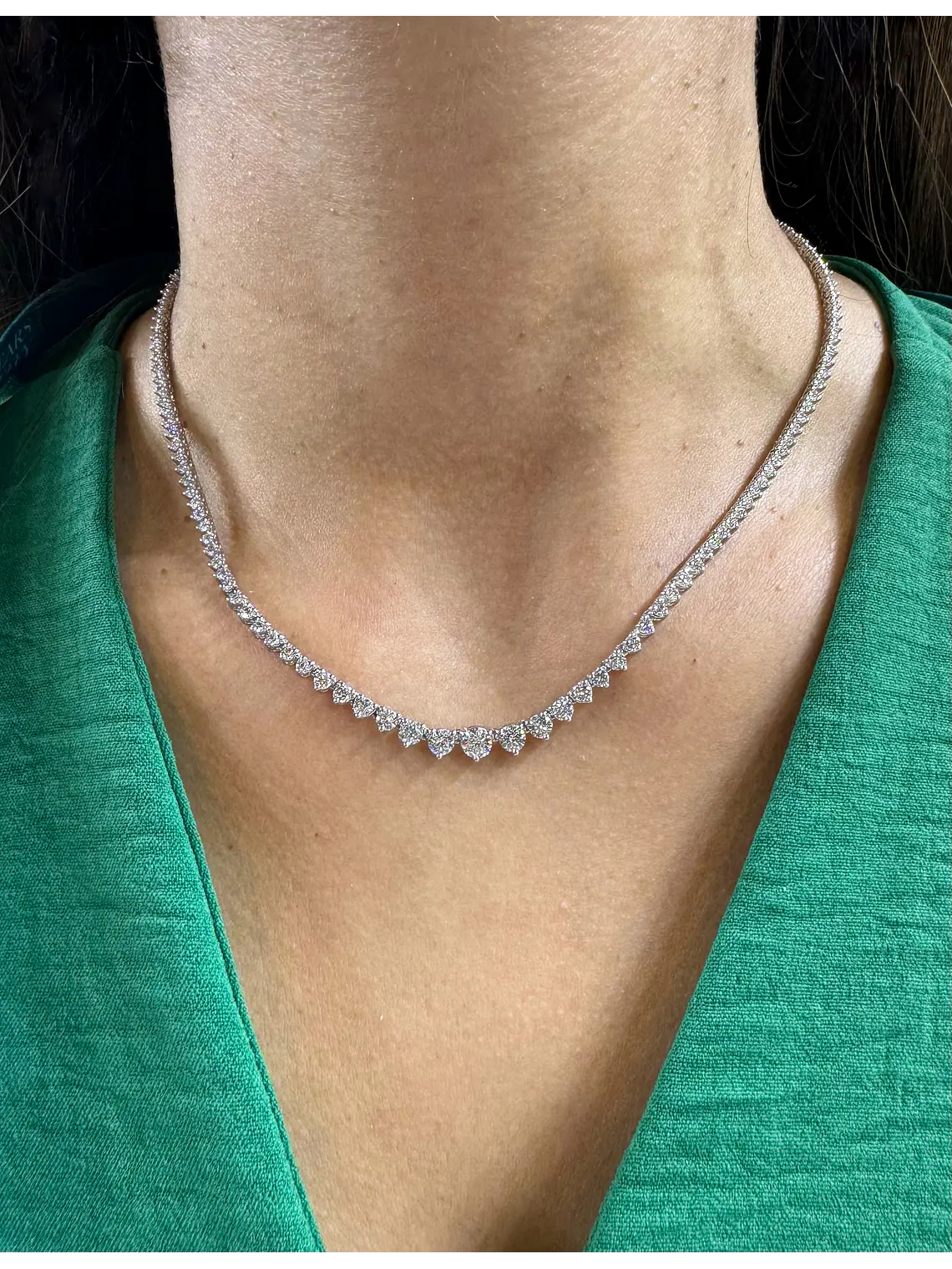 Exclusivo Collar de Lujo de Diamantes 5.05 Ct en Oro Blanco 18K 4