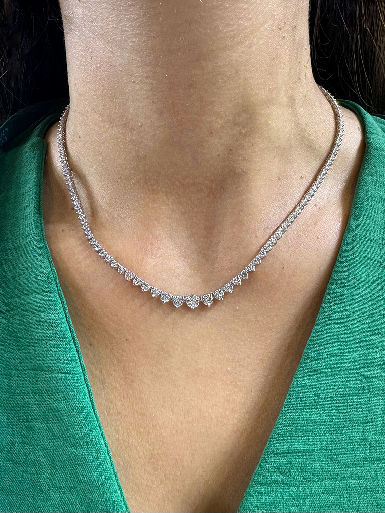 Exclusivo Collar de Lujo de Diamantes 5.05 Ct en Oro Blanco 18K 4