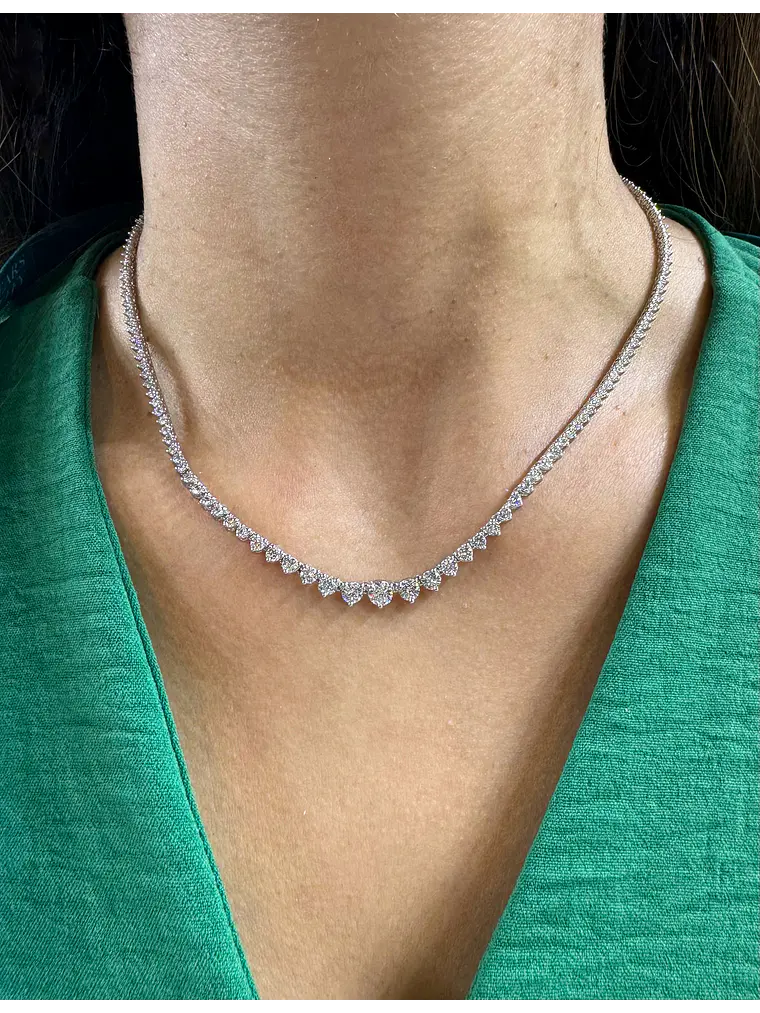 Exclusivo Collar de Lujo de Diamantes 5.05 Ct en Oro Blanco 18K 6