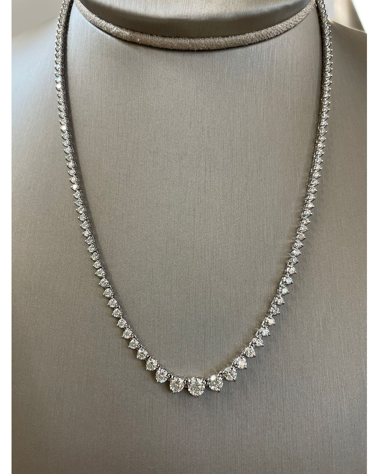 Exclusivo Collar de Diamantes 5.0 Ct en Oro Blanco 18K