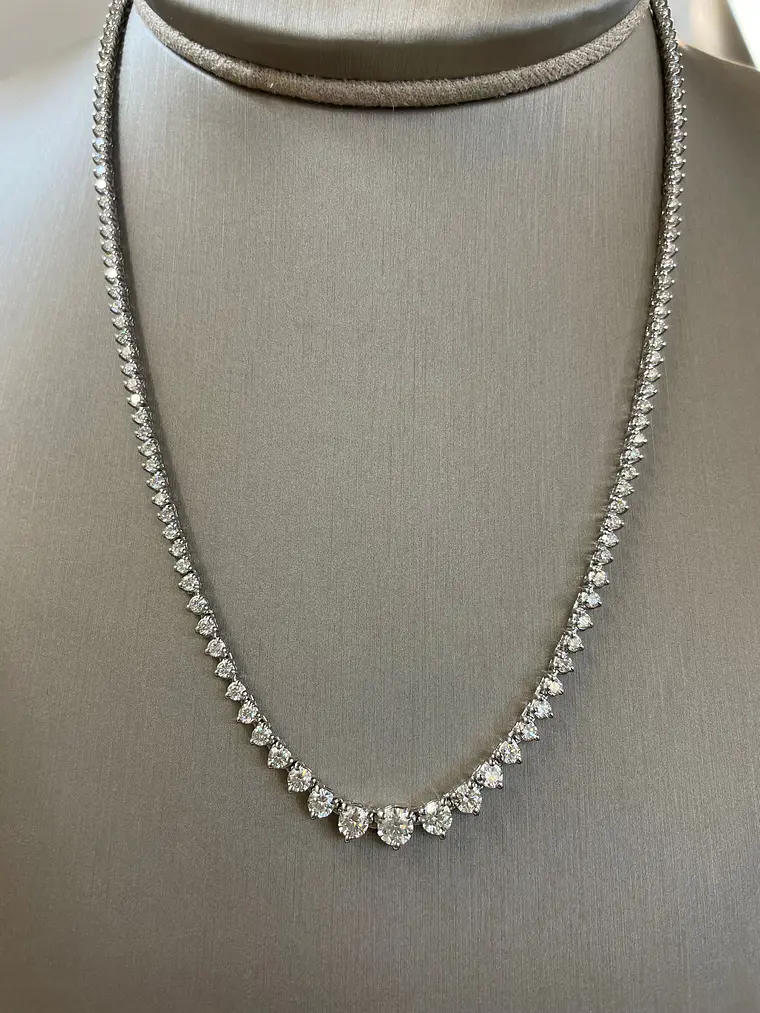 Exclusivo Collar de Lujo de Diamantes 5.05 Ct en Oro Blanco 18K 5