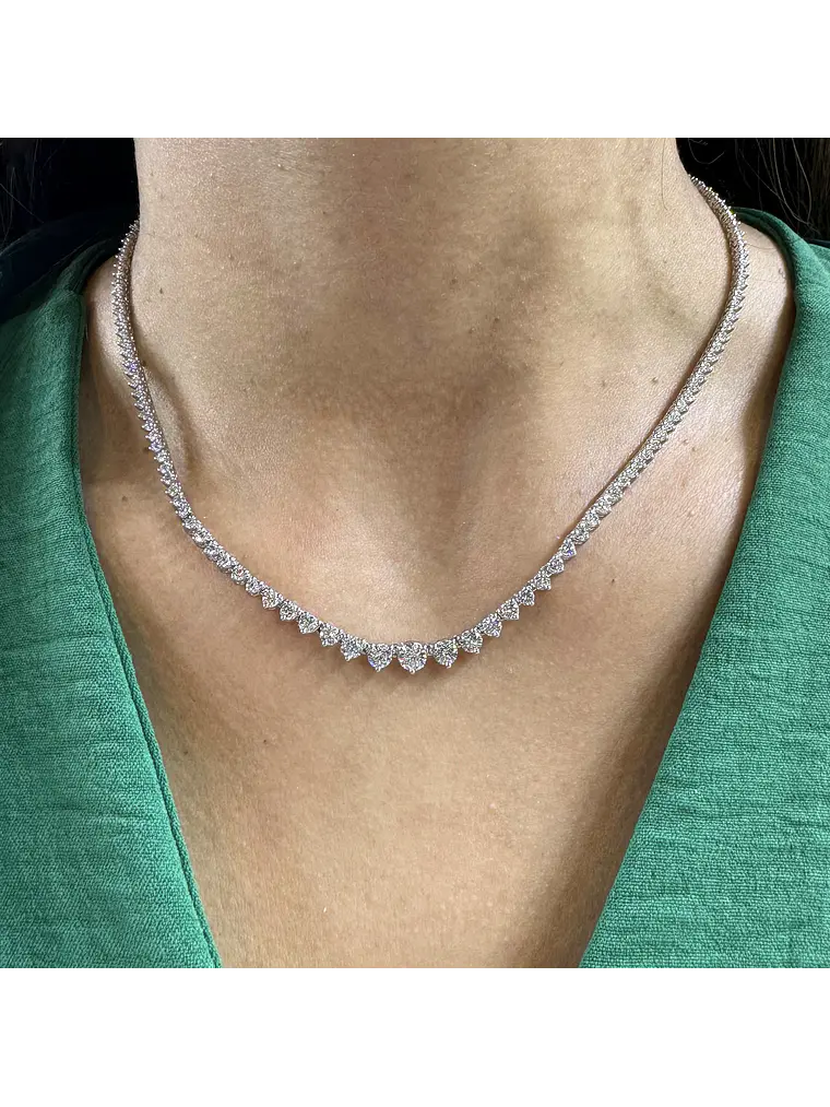 Exclusivo Collar de Lujo de Diamantes 5.05 Ct en Oro Blanco 18K 2