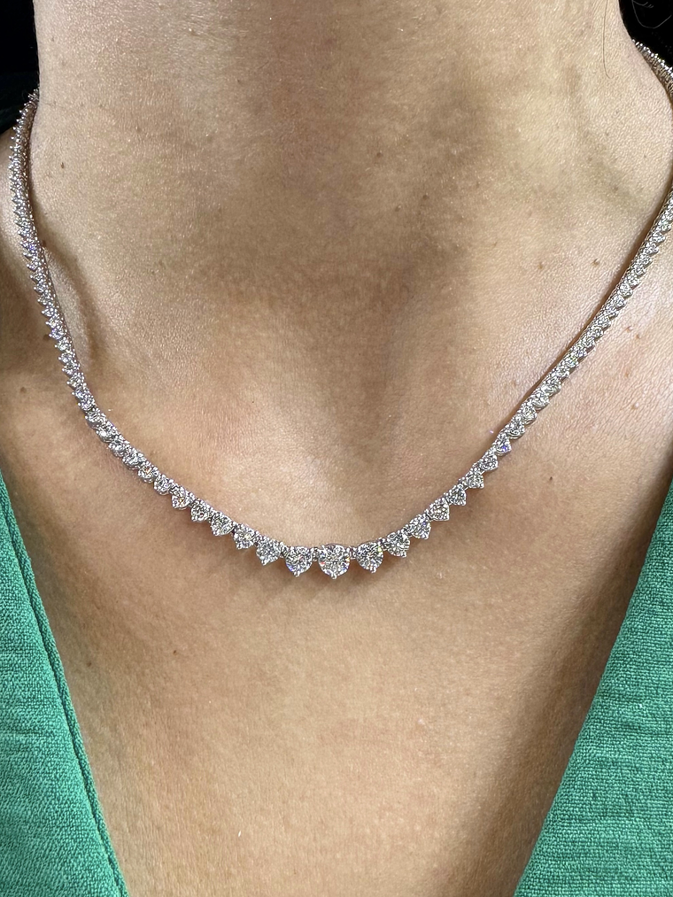 Exclusivo Collar de Lujo de Diamantes 5.05 Ct en Oro Blanco 18K 2