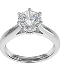 Anillo Solitario de Gran Diamante de 0.72 Ct Calidad Premium Platino