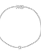 Maravillosa Pulsera Tennis Diamante Central Gran Tamaño en Oro Blanco 18K - Miniatura 1