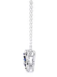 Colgante Mariposa Zafiros Azules y Diamantes en Oro Blanco 18K - Miniatura 4