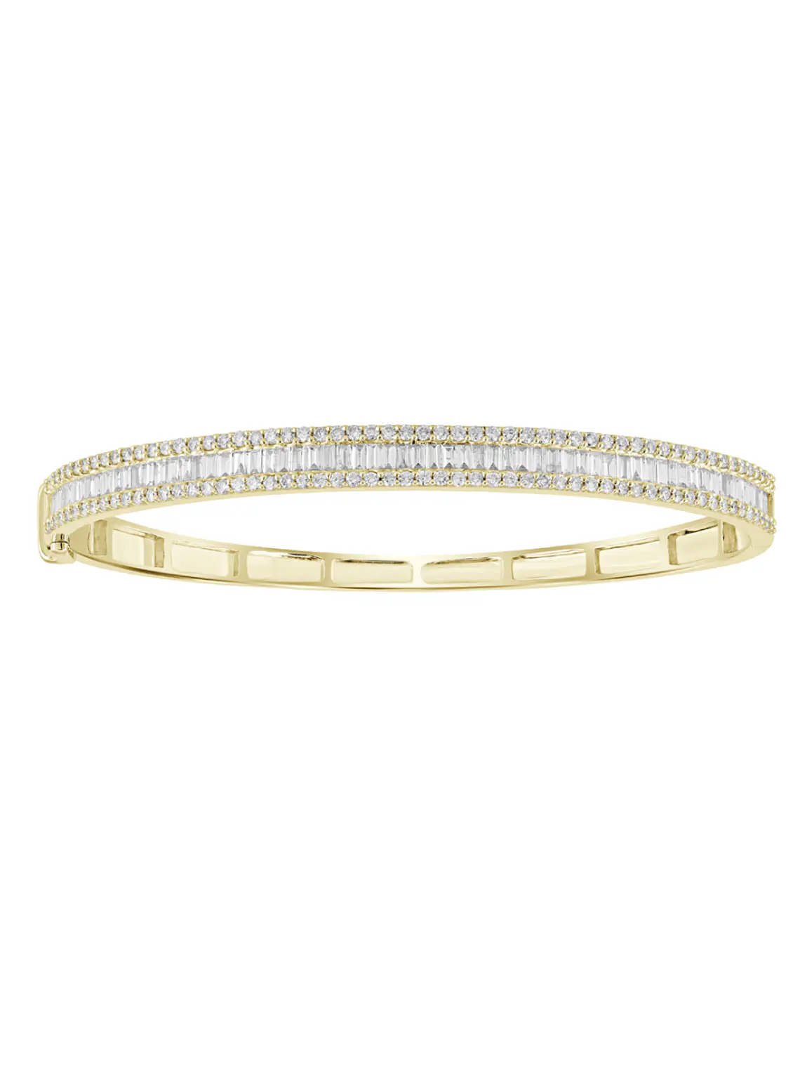 Preciosa Esclava Triple Diamantes en Oro Amarillo 18K 1