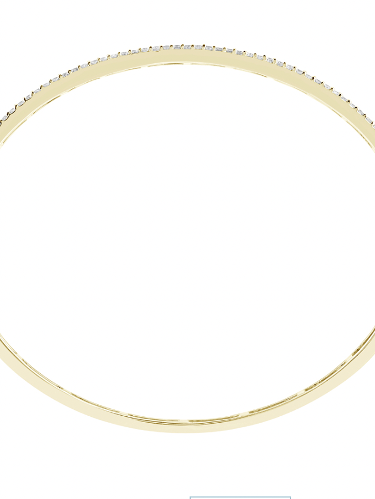 Preciosa Esclava Triple Diamantes en Oro Amarillo 18K 2