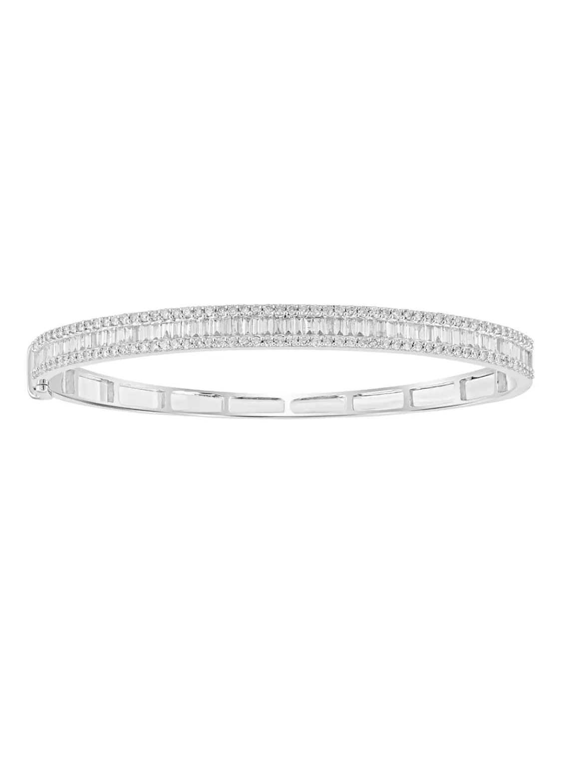 Preciosa Esclava Triple Diamantes en Oro Blanco 18K 1
