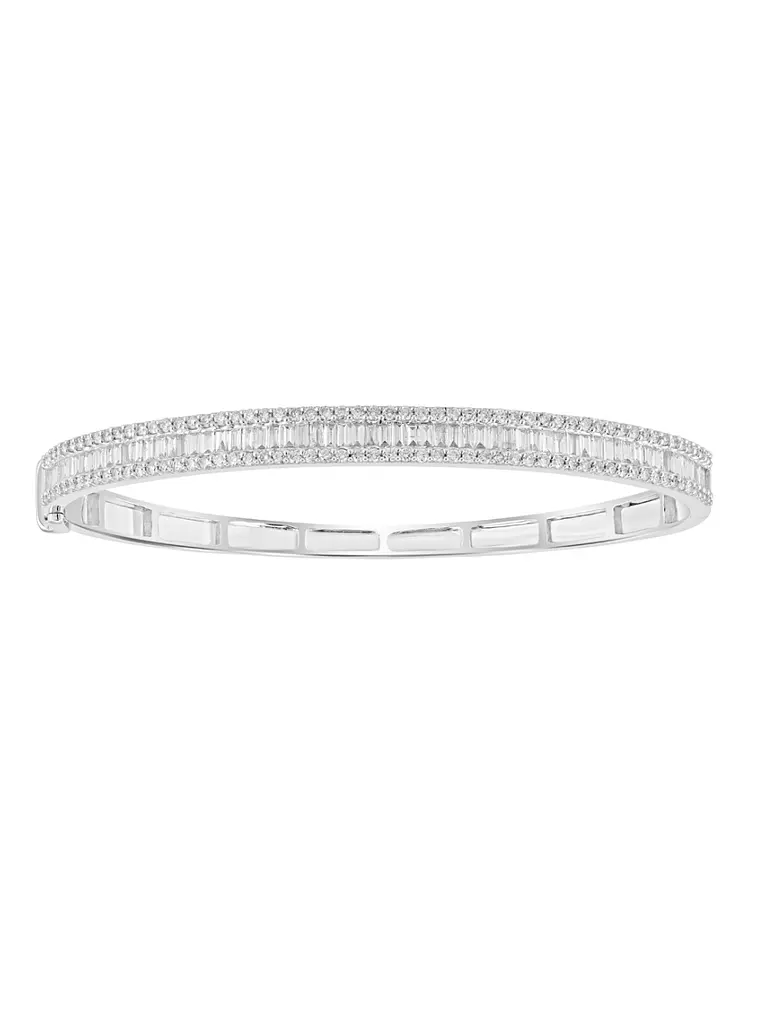 Preciosa Esclava Triple Diamantes en Oro Blanco 18K 1